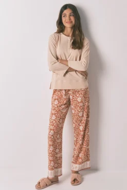 Camiseta manga ¾ 100% algodón naranja