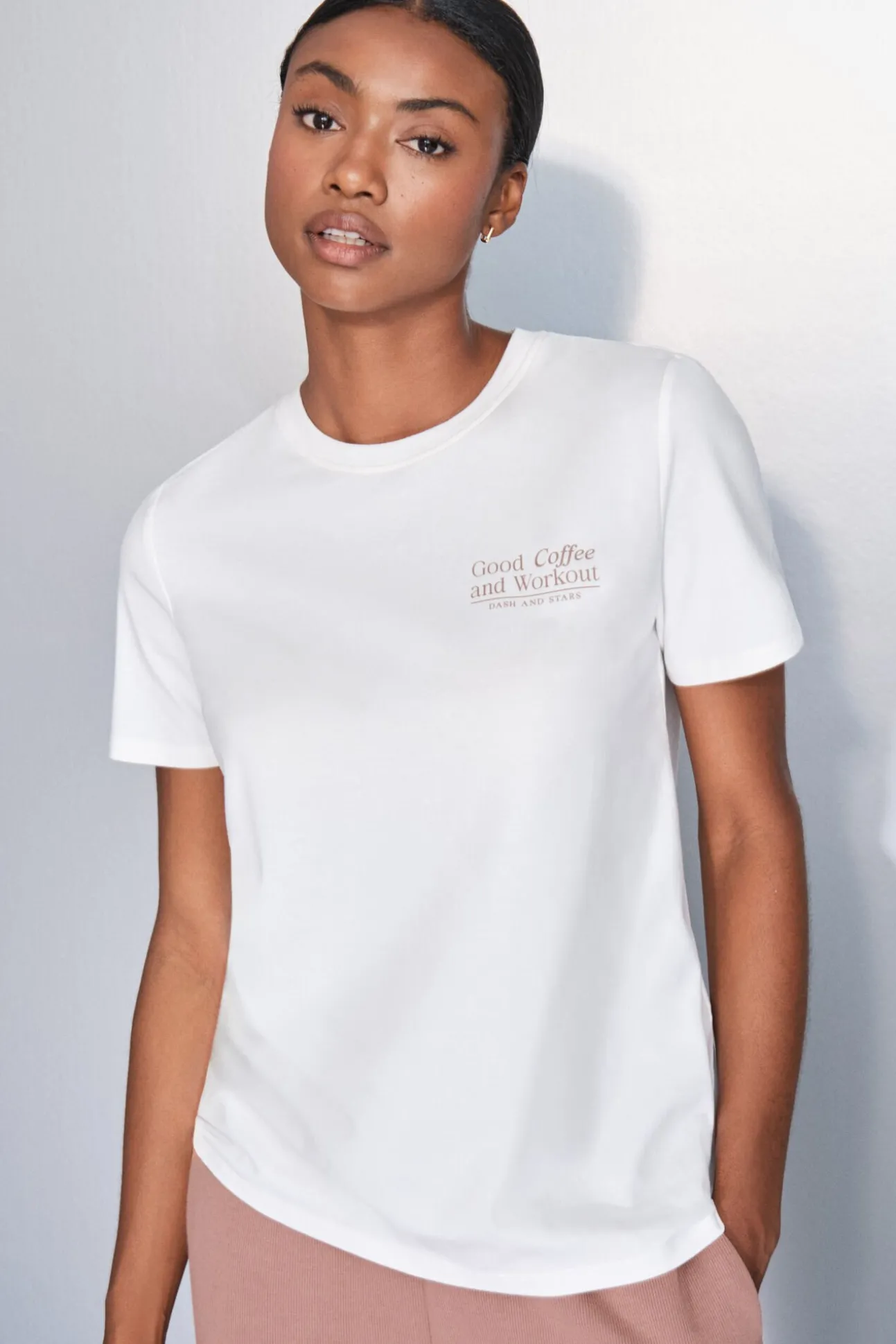 Camiseta manga corta algodón blanco