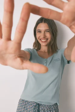 Camiseta manga corta algodón verde