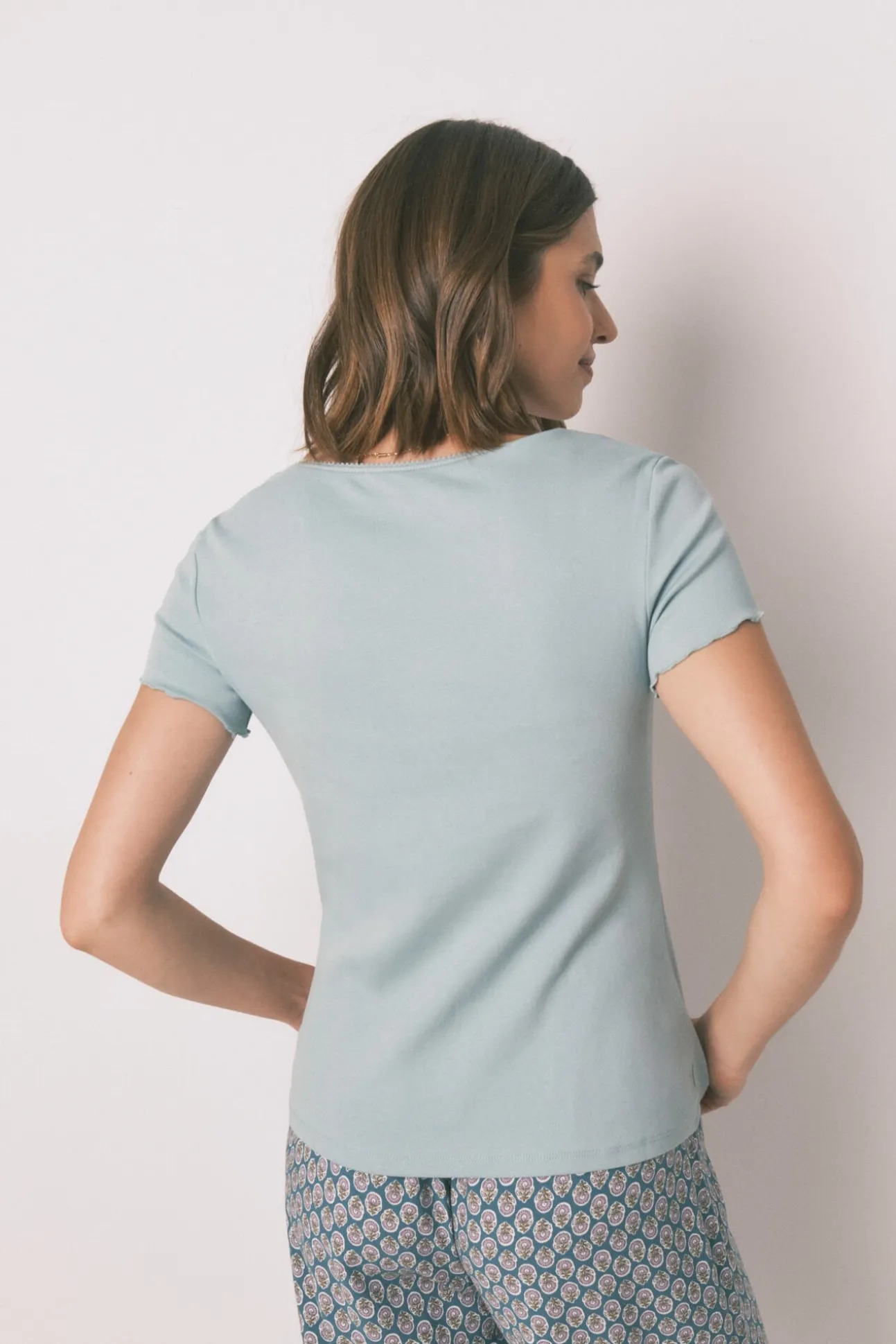 Camiseta manga corta algodón verde