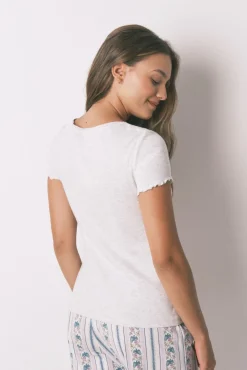 Camiseta manga corta algodón gris