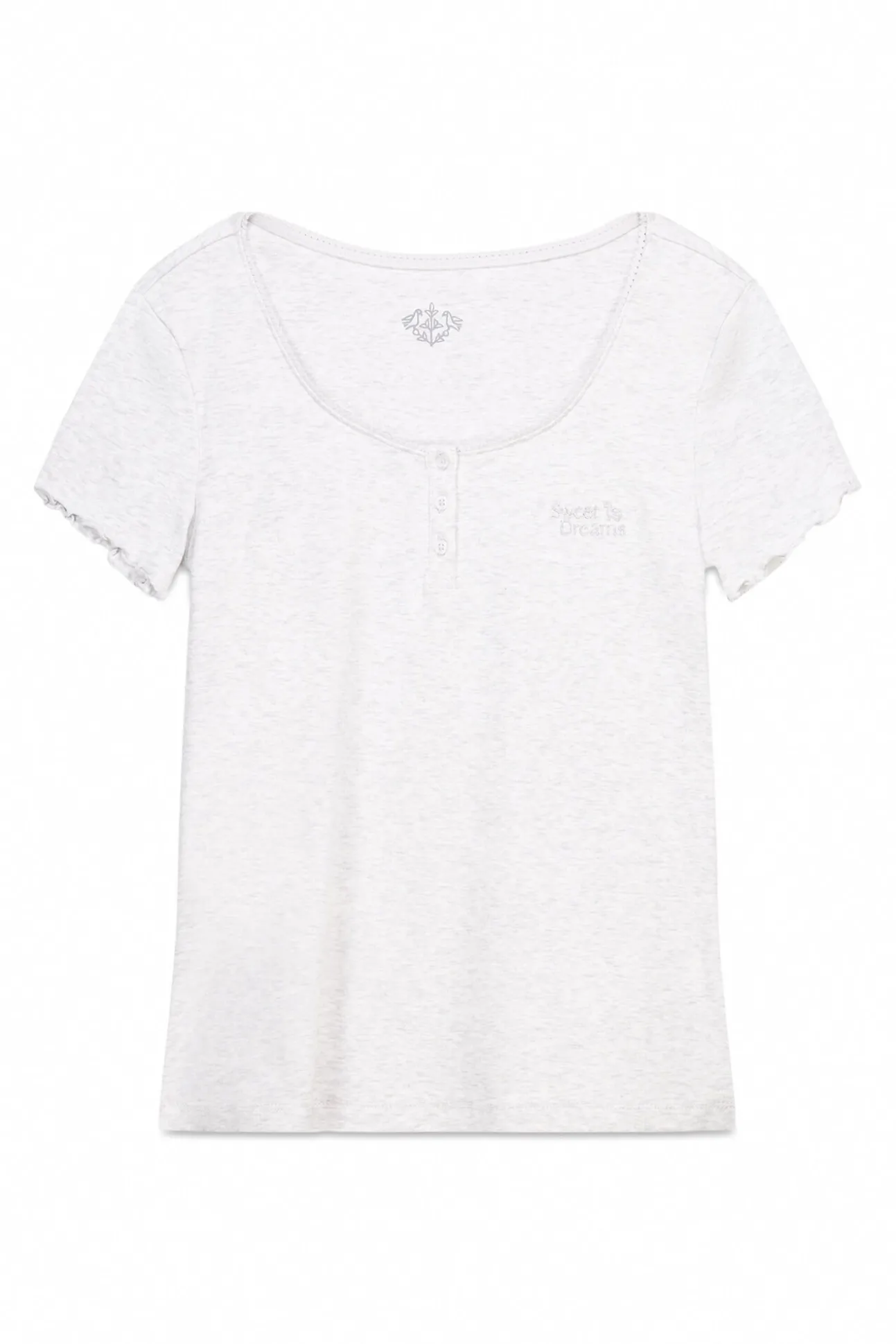 Camiseta manga corta algodón gris