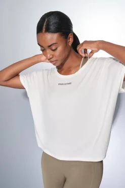 Camiseta manga corta boxy blanco