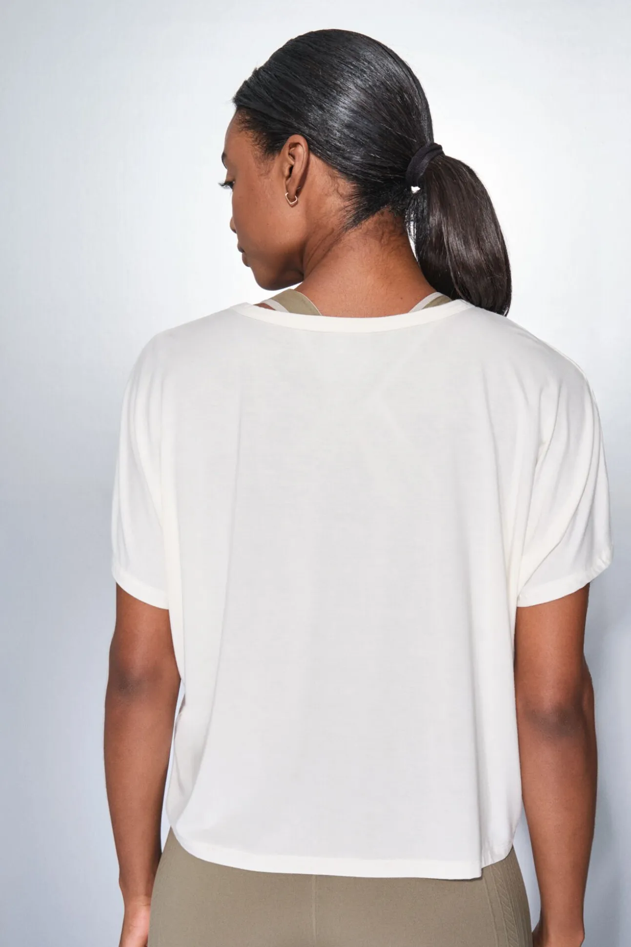 Camiseta manga corta boxy blanco