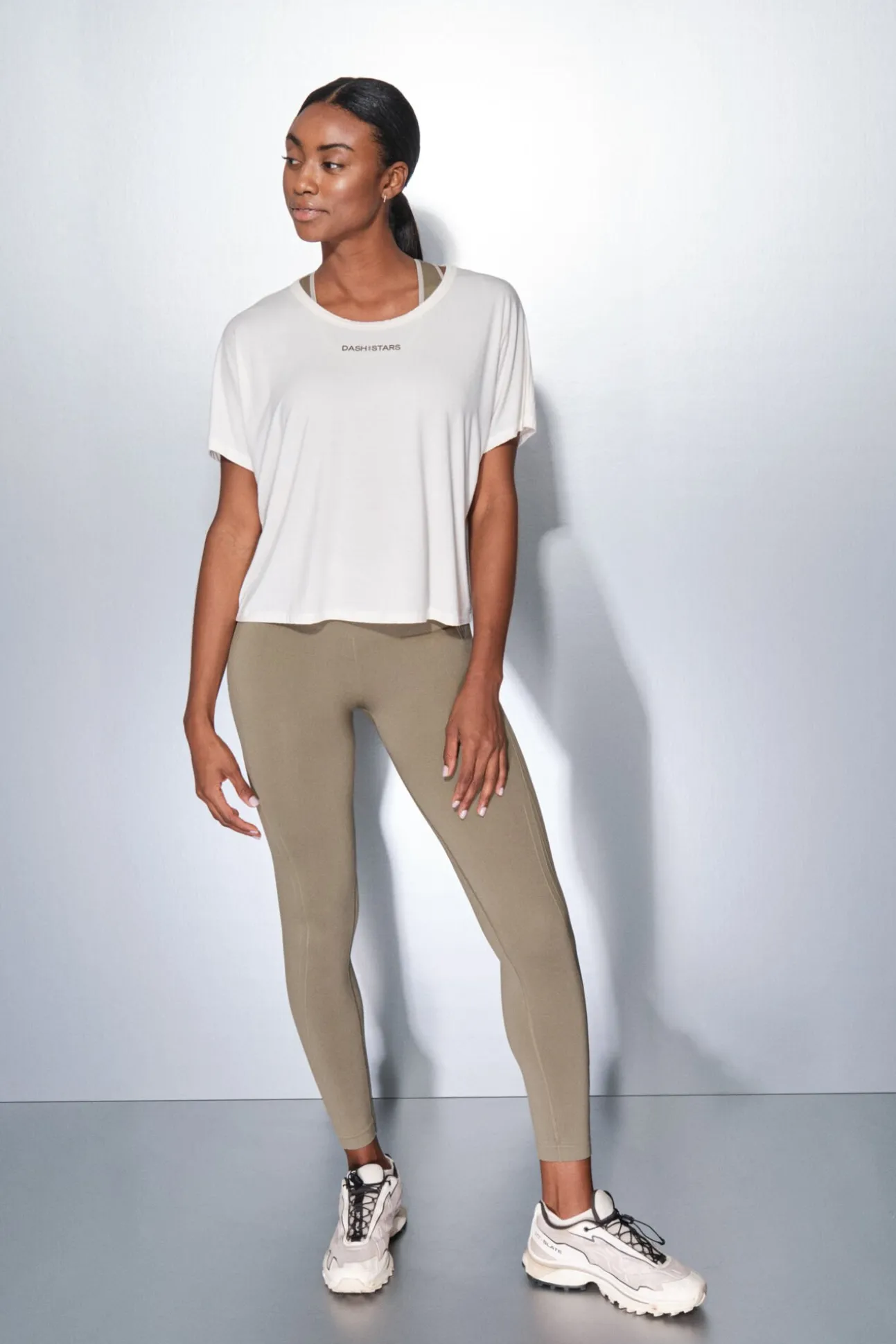 Camiseta manga corta boxy blanco