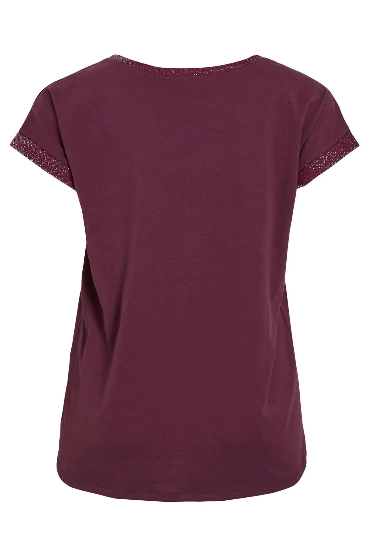 Camiseta manga corta con glitter de algodón orgánico