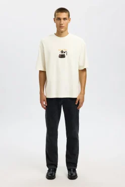 Camiseta manga corta con print 100% algodón orgánico