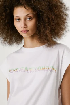 Camiseta manga corta con logo recto frontal