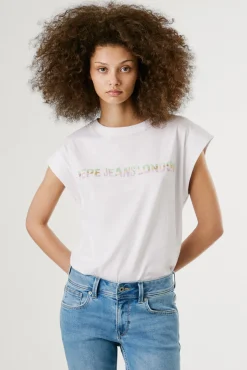 Camiseta manga corta con logo recto frontal