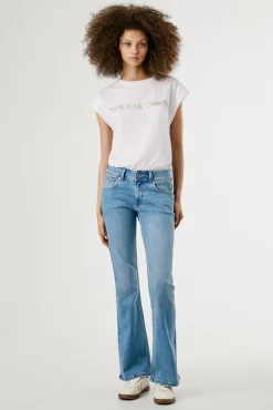 Camiseta manga corta con logo recto frontal