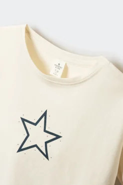 Camiseta manga corta estrella niña