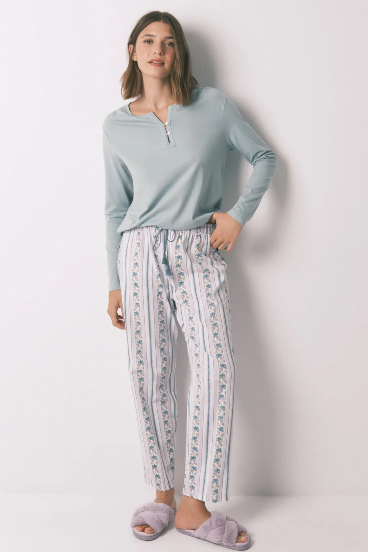 Camiseta manga larga 100% algodón verde