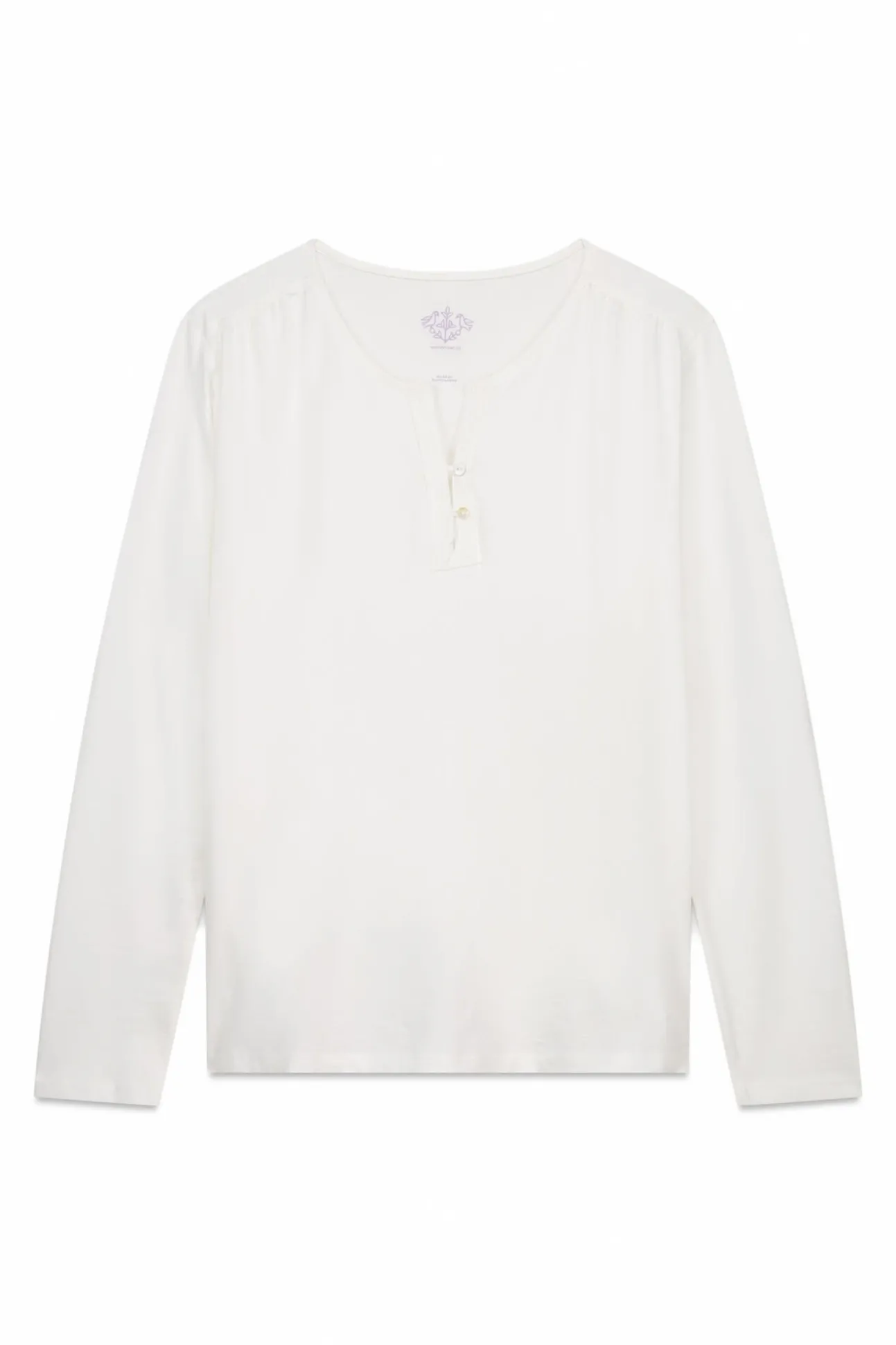 Camiseta manga larga 100% algodón blanco