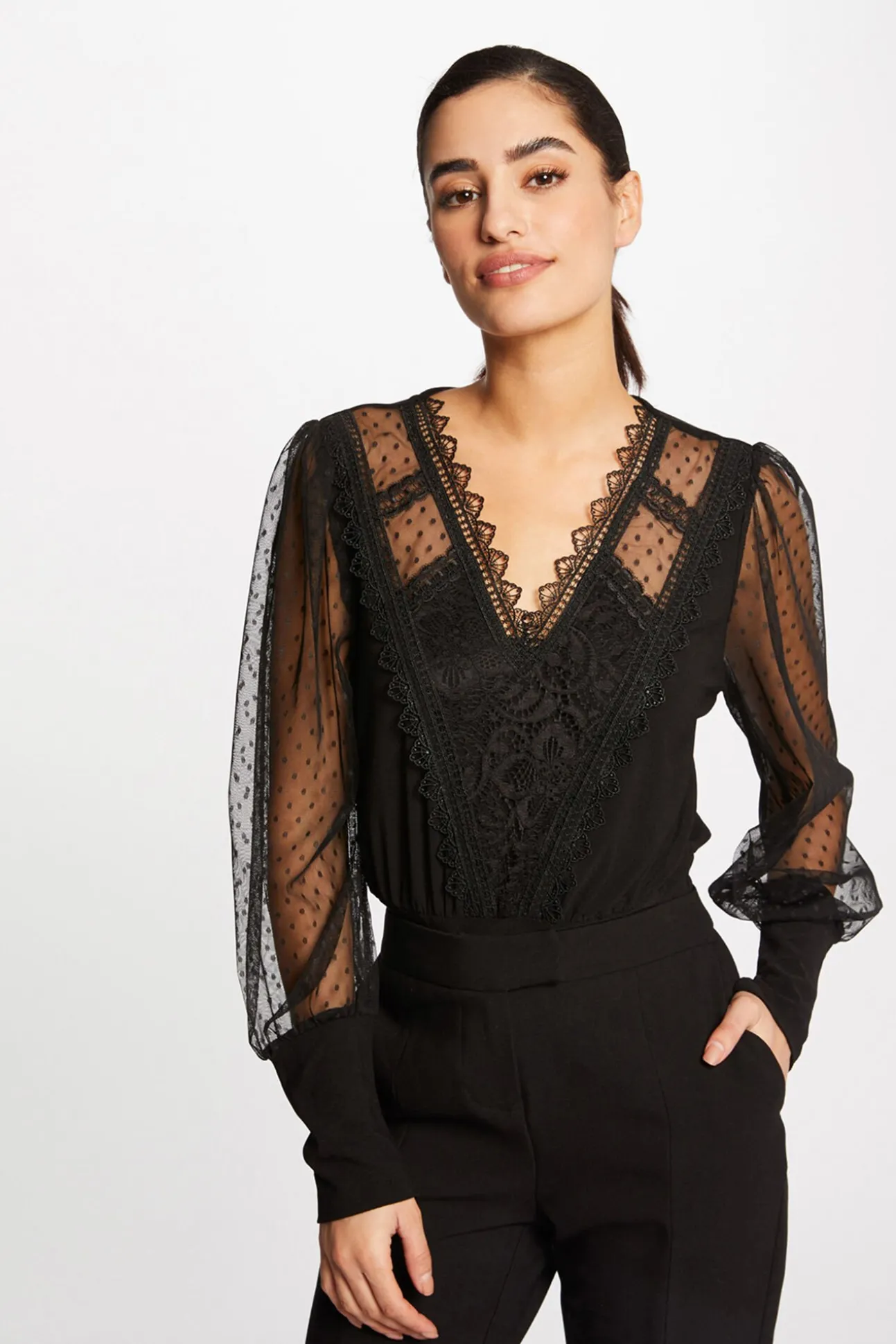 Camiseta manga larga con plumeti