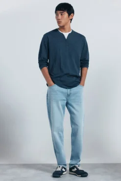 Camiseta manga larga cuello panadero