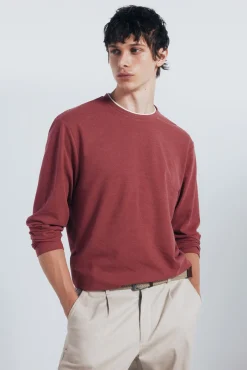 Camiseta manga larga doble melange