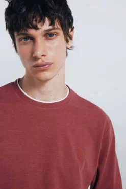 Camiseta manga larga doble melange