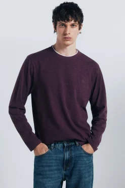 Camiseta manga larga doble melange