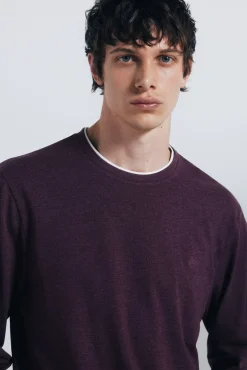 Camiseta manga larga doble melange