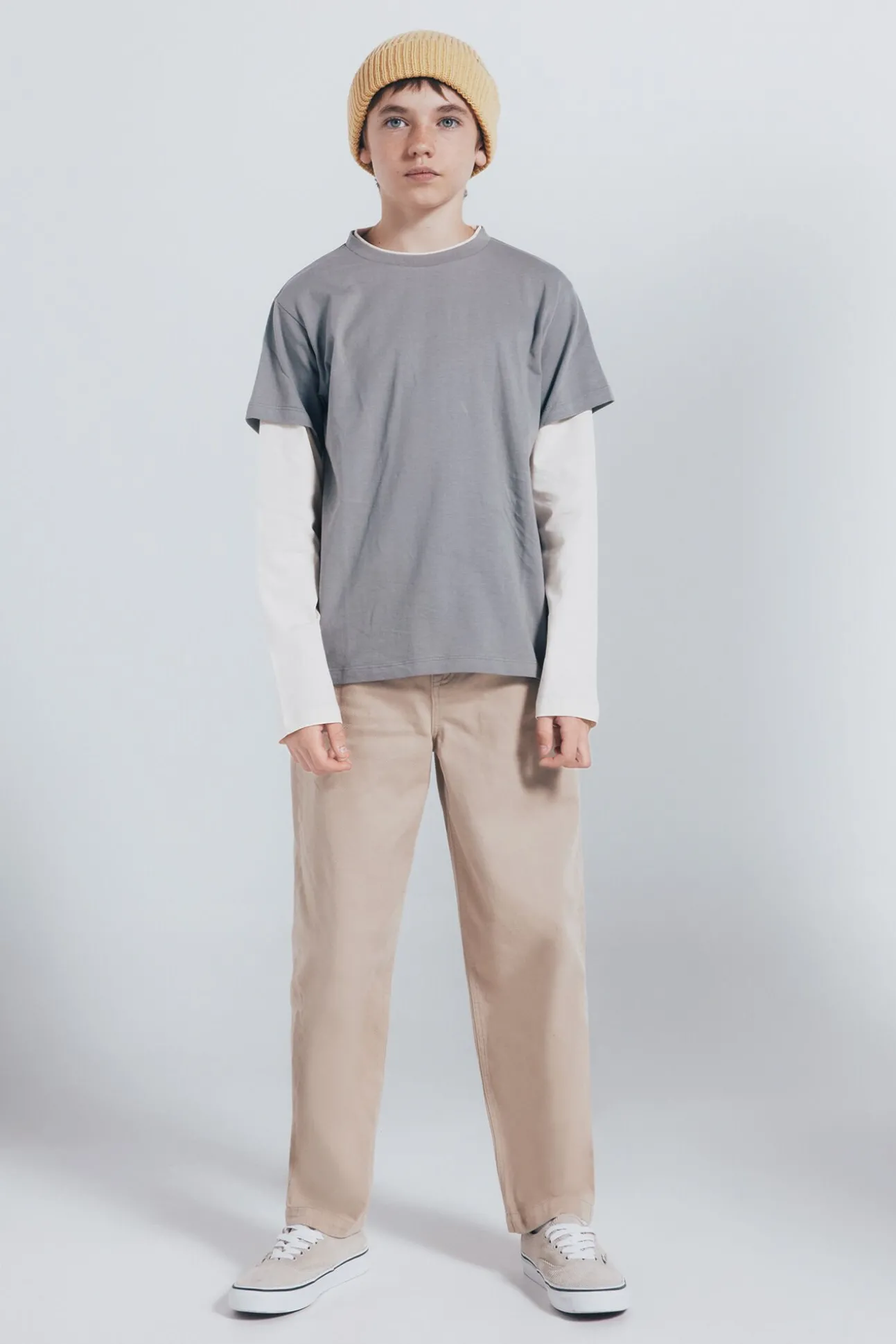 Camiseta manga larga doble manga niño