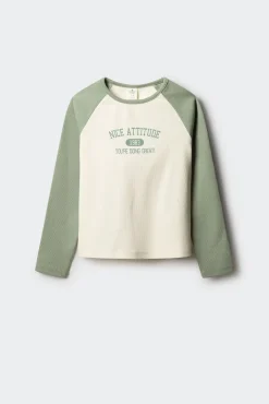 Camiseta manga larga rib niña