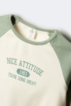 Camiseta manga larga rib niña