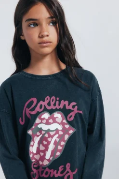 Camiseta manga larga Rolling stones niña.