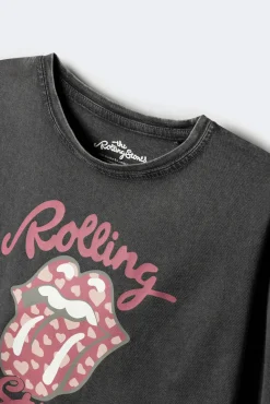 Camiseta manga larga Rolling stones niña.