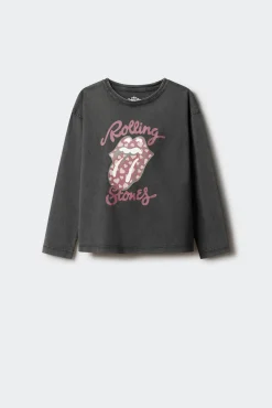 Camiseta manga larga Rolling stones niña.