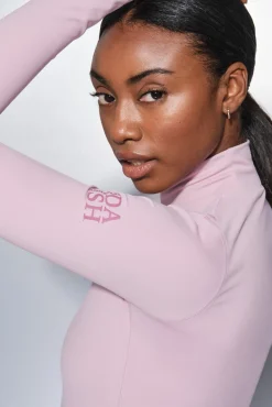 Camiseta manga larga rosa chicle