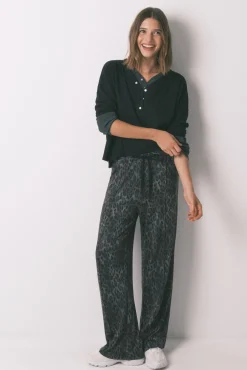 Camiseta manga larga waffle negro