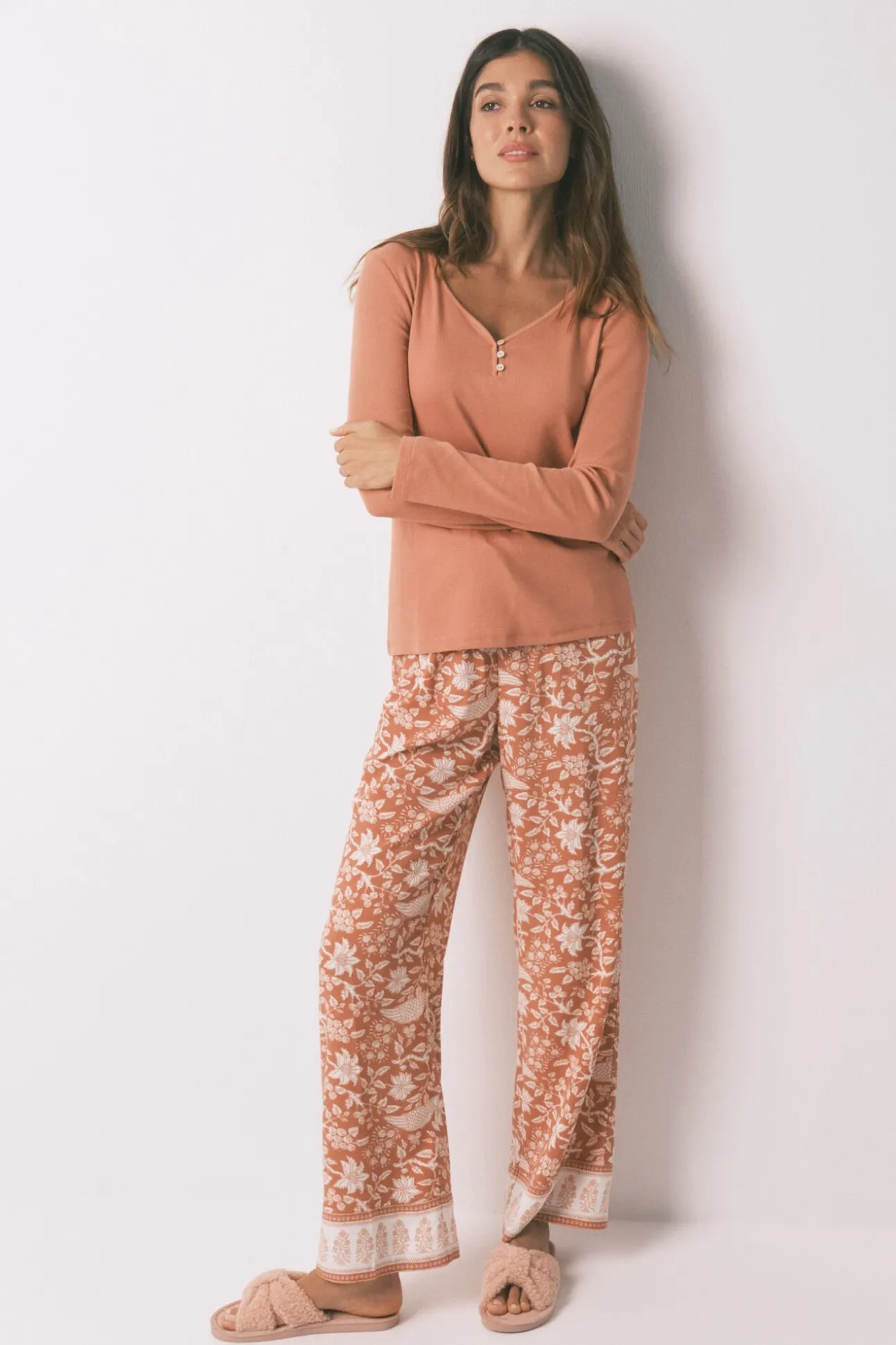 Camiseta panadera algodón marrón