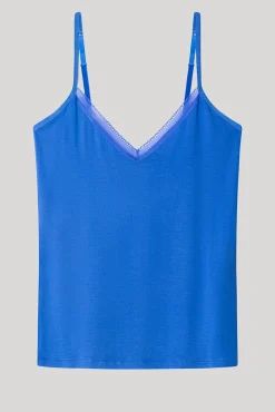 Camiseta pijama tirantes azul