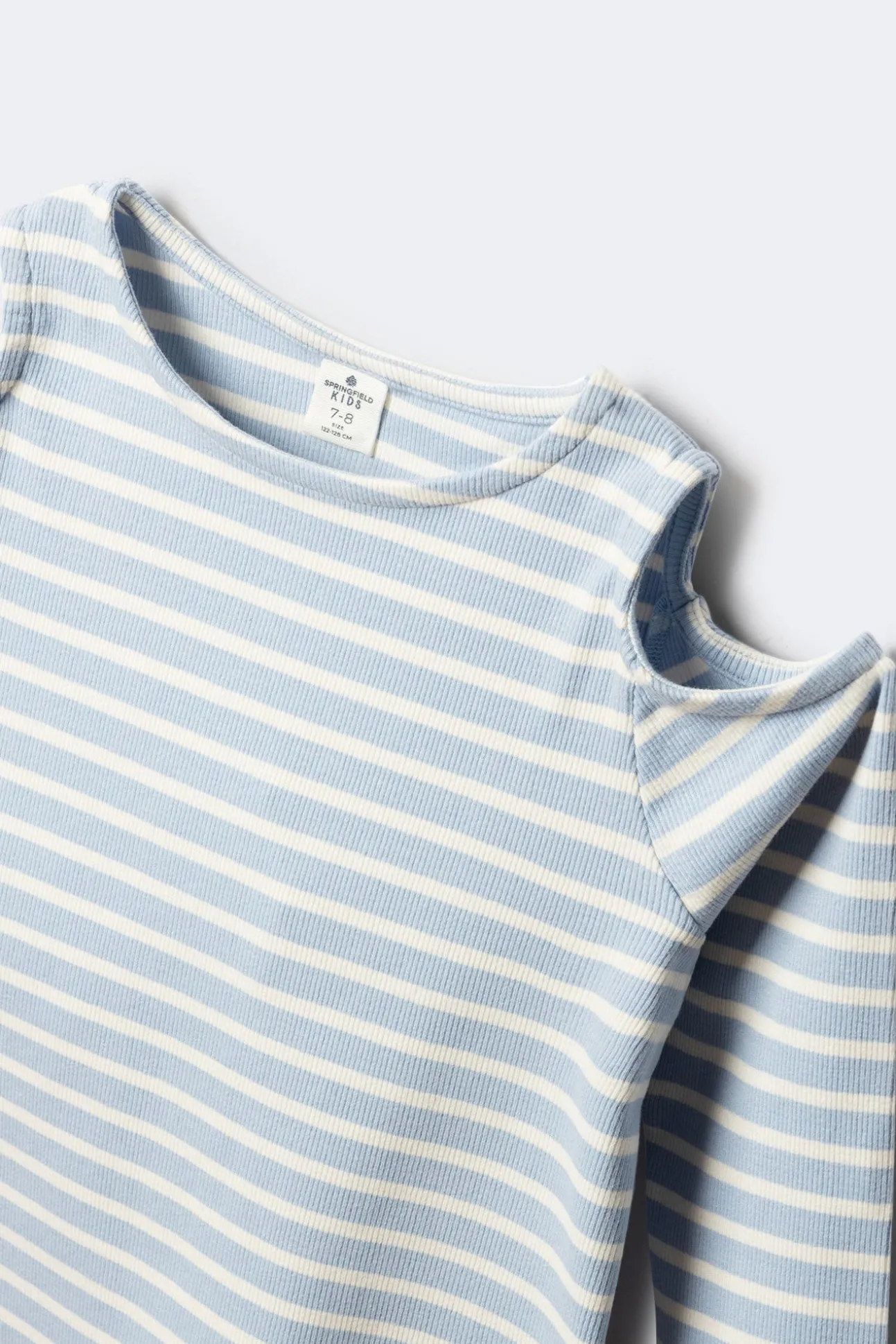 Camiseta rib hombros descubiertos niña