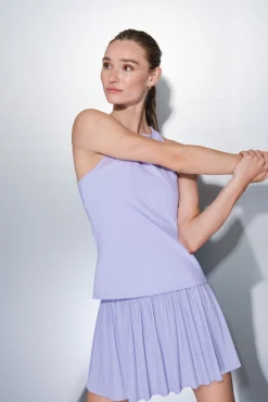 Camiseta sin mangas entallada lila