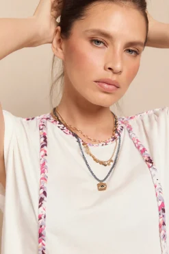 Camiseta trenza fruncida