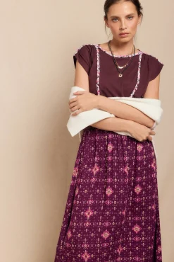 Camiseta trenza fruncida