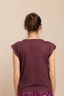 Camiseta trenza fruncida