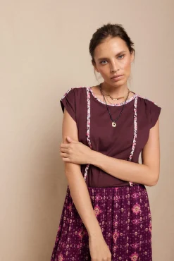 Camiseta trenza fruncida