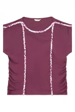 Camiseta trenza fruncida