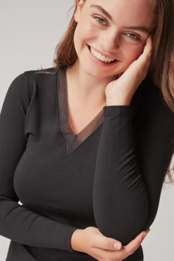 Camiseta térmica escote pico