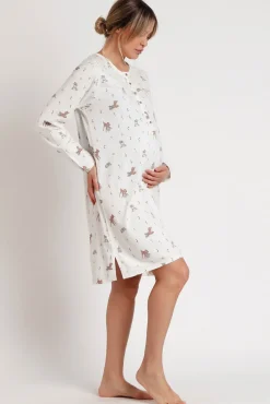 Camisón premamá manga larga Bambi