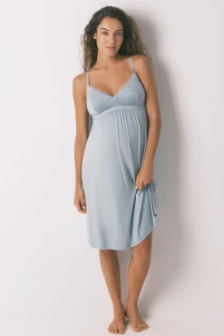 Camisón técnico "maternity" soft touch azul