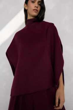 Capa de lana de doble faz traspasada