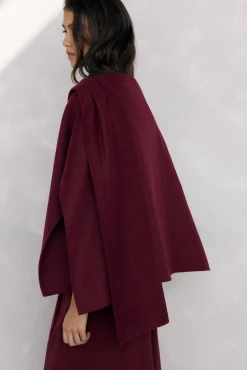 Capa de lana de doble faz traspasada