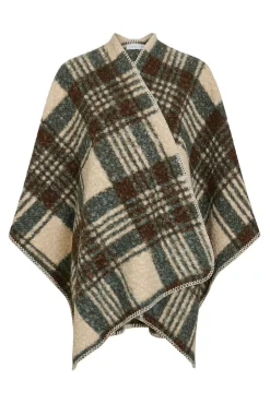 Capa poncho de cuadros