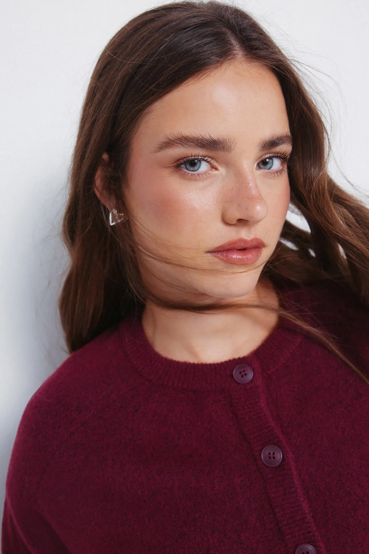 Cardigan botones cuello redondo