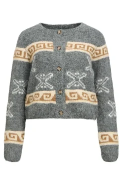 Cardigan lana estampado