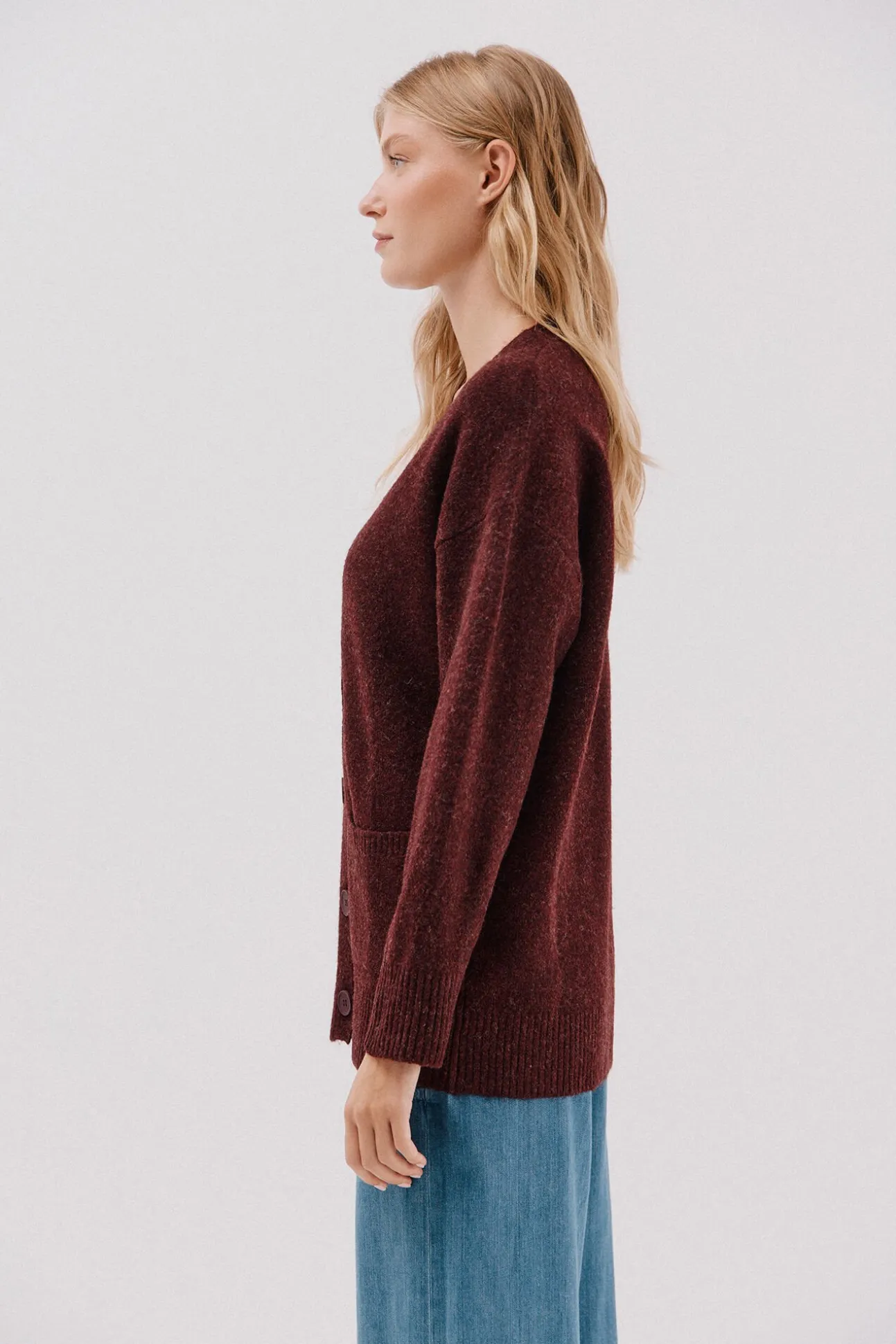 Cardigan largo bolsillos