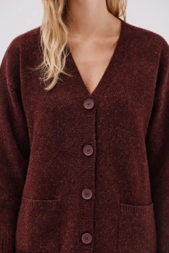 Cardigan largo bolsillos